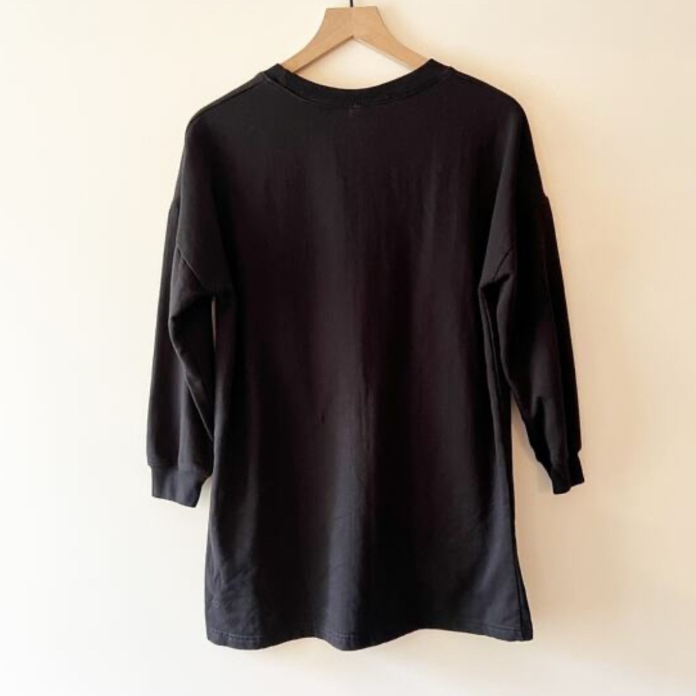 Y2k Bebe Black Oversized Sweatshirt Sleep Shirt Size Small Vintage - Picture 2 of 5